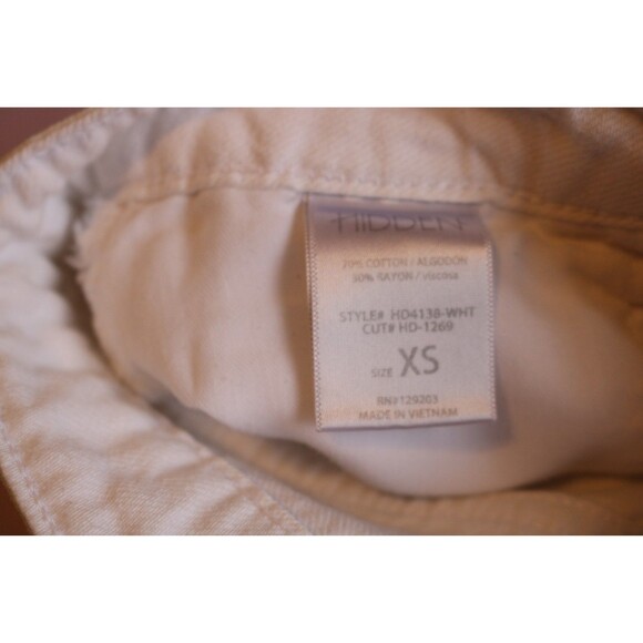 Hidden Denim Shorts Women’s Extra Small White Stretch Distressed Los Angeles - Picture 7 of 7